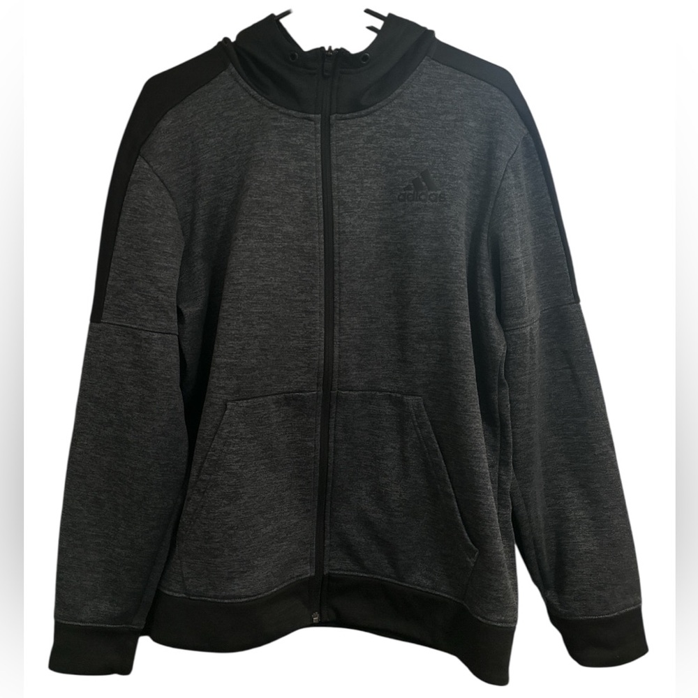 Adidas Charcoal and Black Zip-Up Jacket